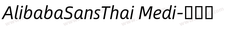 AlibabaSansThai Medi字体转换